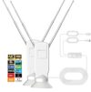 Antena de TV interna para Smart TV, antena digital HD omnidirecional de longo alcance sem cabo, suporta 4K/8K/1080p para canais locais gratuitos, com super amplificador de sinal (branco, 2 peças)