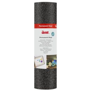 Ant PVP 24 cm de largura brilhante brilhante vinil fosco inteligente 24 cm x 6 m, preto compatível com adesivos Cricut Joy Xtra Create e mais para todos os climas e à prova de desbotamento, ideal para