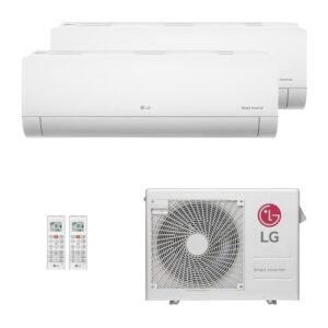 Ar-Condicionado Multi Split Inverter LG 24.000 (1x Evap HW 7.000 + 1x Evap HW 18.000) Quente/Frio 220V