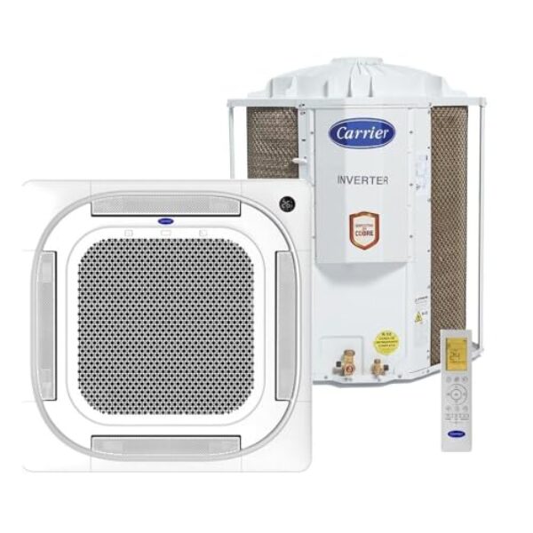 Ar condicionado Split Carrier Cassete Inverter 36.000 BTU/h Quente/Frio Monofásico Branco 40KVQE36C5/38CQVE36515MC 220V