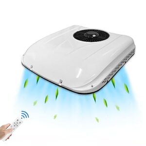 Ar condicionado ultrafino de 24 V rv no telhado 8000BTU 24 volts ar condicionado elétrico dc, unidade de estacionamento A/C adequada para trailer, escavadeira, veículo off-road, SUV, ônibus, barco