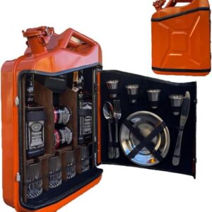 Armário De Bar De Whiskey Jerry Can - Pequeno Bar Personalizado Para Homens - Armário De Bebidas Portátil Presente Personalizável Para Amantes De Whiskey, Orange