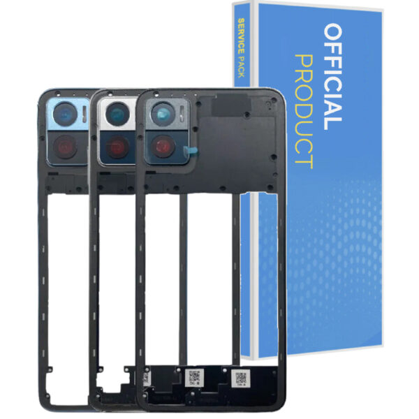 Aro Chassis Meio Com Botão Volume Compatível Com Moto E22 XT2239 + Novo Na Caixa