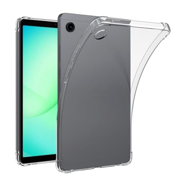 Asgens Capa transparente para Samsung Galaxy Tab A11 Plus 11 polegadas 2025, capa protetora de silicone TPU macio e leve com absorção de choque para Samsung Galaxy Tab A11 de 11 polegadas