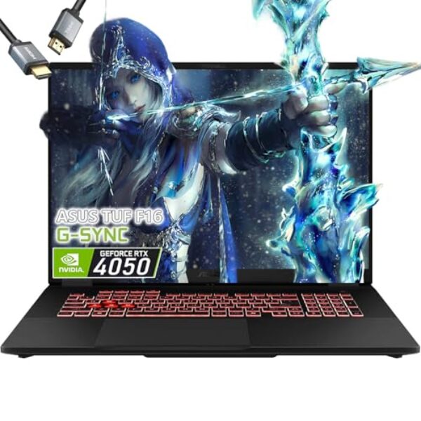 ASUS -TUF F16 Gaming-Laptop RTX 4050 - Intel Core 5 210H Beat AMD Ryzen 7 7435HS -40.6 cm FHD+ Display 144Hz- 32GB RAM -1TB PCIe SSD -RGB Backlit Keyboard -G-SYNC -Portatil Gamer PC -Windows 11 -Cabo