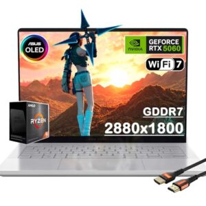 ASUS Laptop para jogos MUX ROG Zephyrus G14 35.6 cm OLED 3K 120Hz - AMD Ryzen 9 270 - GeForce RTX 5060-Window 11 Home-W/cabo HDMI (Windows 11 Home, 16 GB RAM | SSD PCIe de 2 TB)