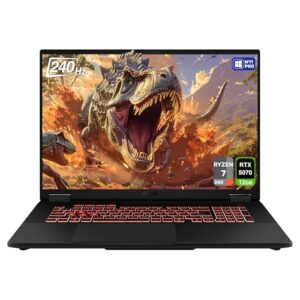 ASUS Laptop para jogos TUF A18, AMD Ryzen 7-260, 64 GB DDR5 RAM, PCle SSD de 4 TB, tela de 45.7 cm 2.5K (2560x1600) 240Hz, Nvidia G-Force RTX 5070, teclado chiclet retroiluminado RGB, W11 Pro, cinza