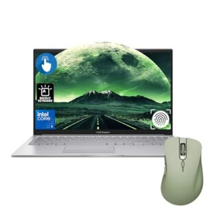 ASUS Laptop Vivobook 15, tela sensível ao toque FHD de 15,6 polegadas, Intel Core 5 120U, 16 GB de RAM, SSD de 1 TB, impressão digital, KB retroiluminado, HDMI, Wi-Fi 6, Windows 11 Home, prata, pacote