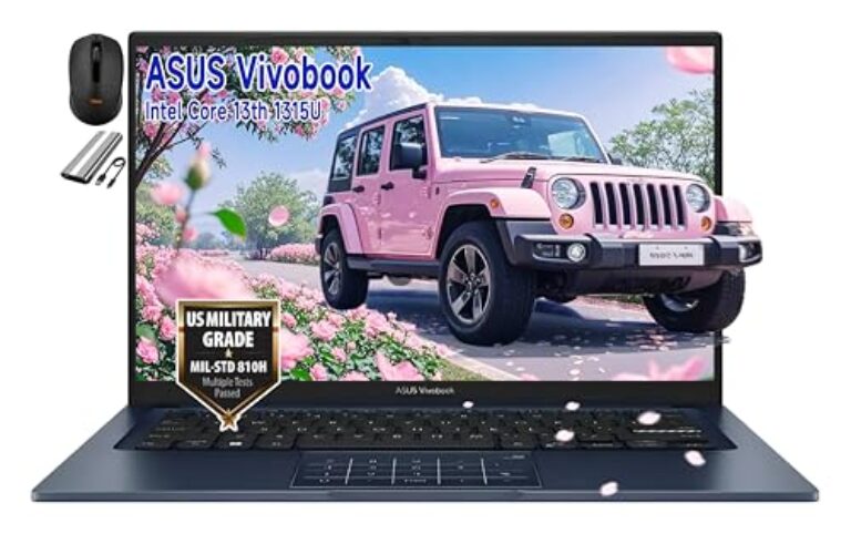 ASUS Laptop Vivobook FHD de 14 polegadas, Intel Core 13º 1315U, 40 GB de RAM, SSD de 2176 GB (PCIe de 2 TB + disco rígido portátil de 128 GB, webcam 720p, win11, com mouse sem fio (40 GB de RAM | SSD