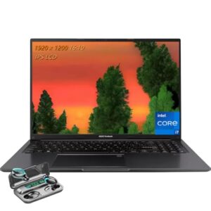 ASUS Notebook Vivobook 16, tela WUXGA IPS de 16 polegadas (1920 x 1200), Intel i7-1355U, 10 núcleos, RAM DDR4 de 16 GB, SSD PCIe de 512 GB, BK, preto, placa de vídeo Intel Iris Xe, Windows 11 Home
