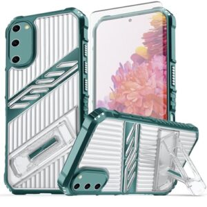 Asuwish Capa de celular para Samsung Galaxy S20 FE 5G 6,5 polegadas com protetor de tela de vidro temperado e suporte rígido híbrido S 20 EF UW 2022 S20FE5G S20FE 20S S2O Fan Edition 4G G5 feminino