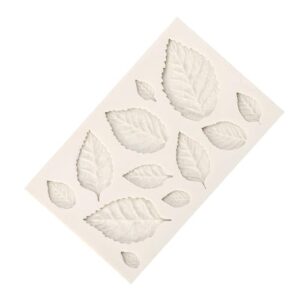 AUNMAS Conjunto de Moldes de Folhas de Silicone 3D, Ferramentas de Qualidade Alimentar para Decoração de Bolos, Design Versátil para Cupcakes Criativos e Artesanato Com Açúcar