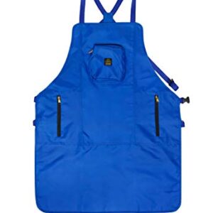 Avental de cabeleireiro King Midas - Aventais unissex para corte de cabelo e penteados - Avental de barbeiro ultra durável à prova d'água, Azul, Tamanho Único