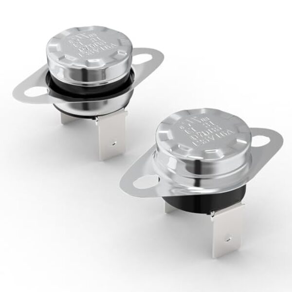 Awozkcd Termostato UL/CUL KSD301 125V 16A Interruptor de corte térmico, 70°C/70.0 °C desligado e 60°C/60.0 °C em N.C normalmente fechado, termostato bimetálico de reposição automática serve para