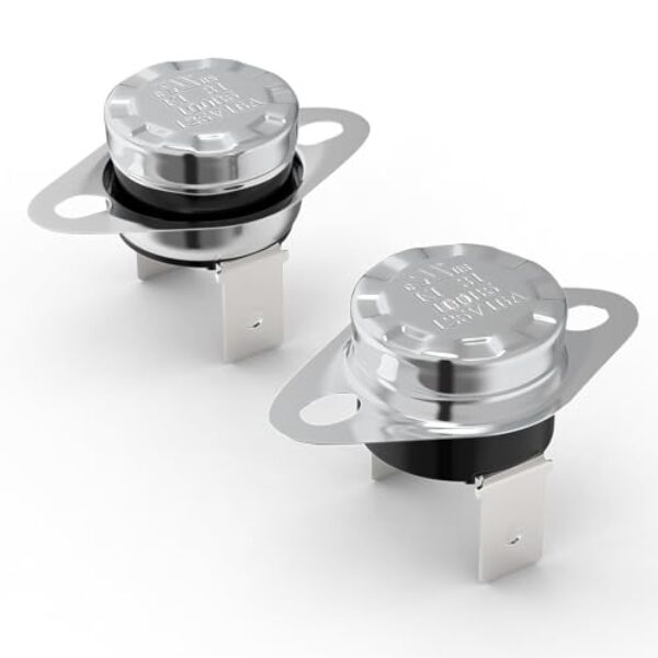 Awozkcd Termostato UL/CUL KSD301 de 125 V 16 A, interruptor de ligar/desligar térmico, 100°C/100.0 °C desligado e 80°C/80.0 °C ligado normalmente fechado, termostático de disco térmico bimetálico, 2