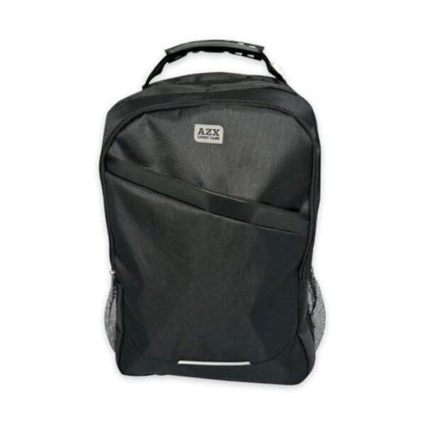AZK Mochila para Notebook, Poliéster Preto, 46x31x13cm, Compartimento Principal e 3 Bolsos, Alça Reforçada, 18L, Impermeável, para Trabalho e Escola