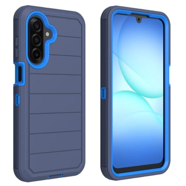 AZSXLG Capa protetora 3 em 1 para Samsung Galaxy A17 5G (azul, A17)