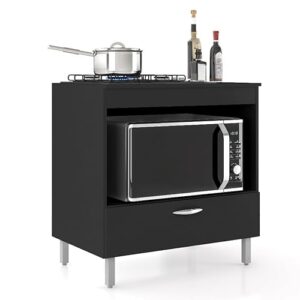 Balcão para Cooktop 4 Bocas com 1 Porta Compact (Preto)