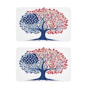 Bandeira de árvore de desenho animado 4 de julho Dia da Independência decorativa de Natal capa de lava-louças reutilizável ímã de geladeira painel capa magnética decoração de férias Cubierta de imán