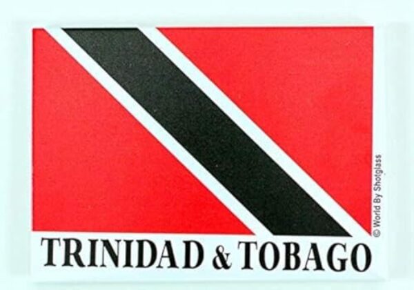Bandeira de Trinidad e Tobago Ímã de lembrança de colecionador de geladeira do Caribe 6,3 cm x 9 cm