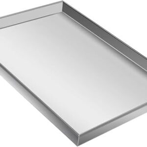 Bandeja Retangular De Aço Inoxidável, Bandeja De Gotejamento De Ar Condicionado Portátil, Bandeja De Gotejamento Espessada, Bandeja De Coleta De água Sem Dreno, 40 * 30 * 5cm/15.7 * 11.8 * 2in