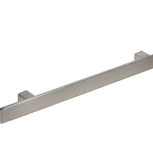 Barra quadrada de 45,7 cm de aço inoxidável moderna contemporânea maçaneta de porta de entrada barra de toalha puxador de escada de vidro deslizante porta de celeiro interior exterior puxador de porta empurrar níquel escovado acabamento acetinado