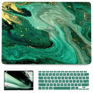 B BELK Compatível com MacBook Air 13 polegadas 2021 2020 2019 2018 M1 A2337 A2179 A1932 Touch ID, capa rígida de plástico + 2 capas de teclado + protetor de tela para MacBook Air 13,3 polegadas