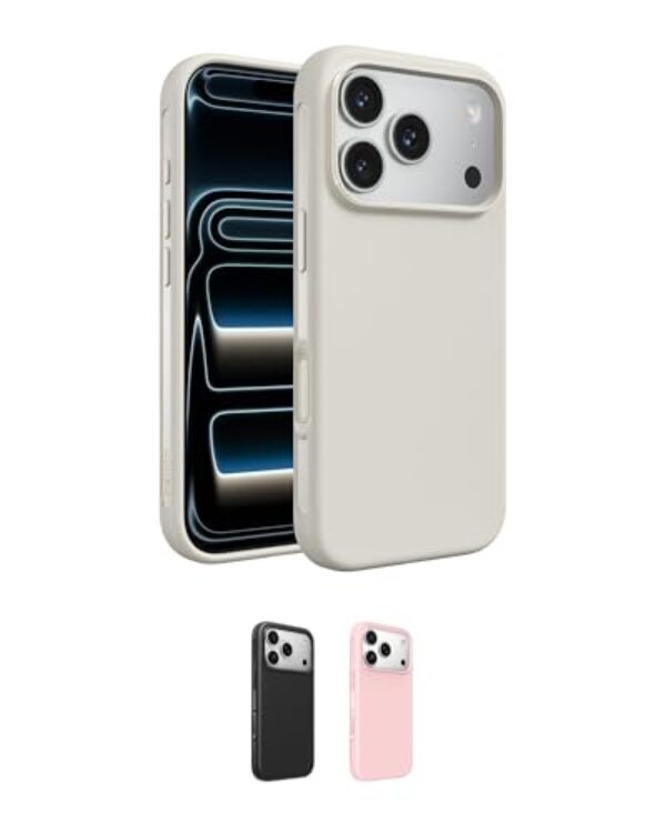Belkin Capa para iPhone 17 Pro, protetora, compatível com MagSafe com revestimento tratado antiarranhões e anti-amarelamento, controle de câmera sensível ao toque - grau militar, design fino, à prova