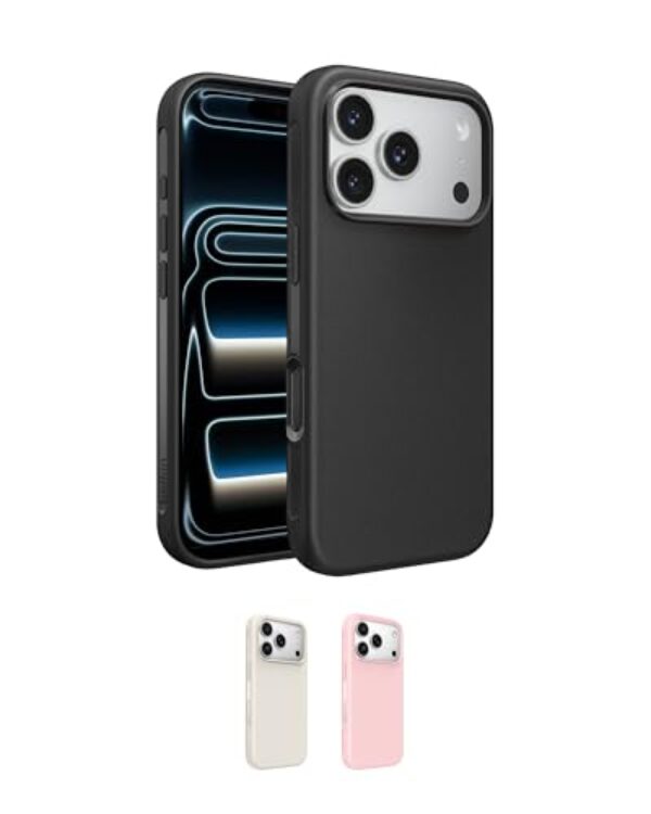 Belkin Capa para iPhone 17 Pro, protetora, compatível com MagSafe com revestimento tratado antiarranhões e anti-amarelamento, controle de câmera sensível ao toque - grau militar, design fino, à prova