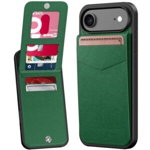 Bemal Capa carteira para iPhone Air, suporte de cartão embutido, bloqueio RFID, suporte de couro PU, fecho magnético, capa de telefone durável à prova de choque para iPhone 17 Air para mulheres e