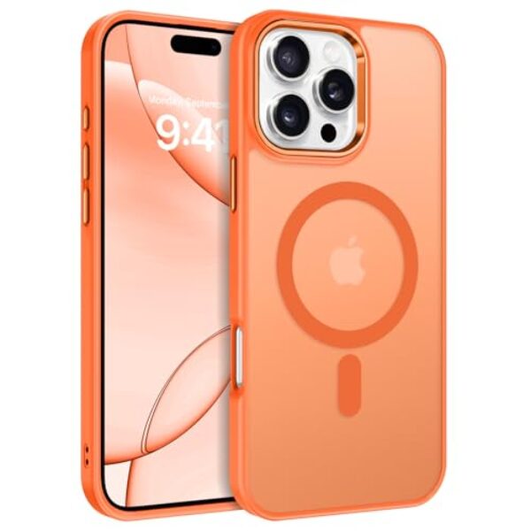 BENTOBEN Capa para iPhone 16 Pro [compatível com Magsafe] Capa protetora magnética fosca para iPhone 16 Pro, translúcida, fina, à prova de choque, feminina, masculina, capa protetora para iPhone 16