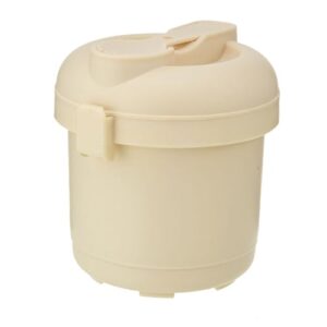 BestYiJo Panela de arroz para micro-ondas com divisórias removíveis e colher – Perfeito para cozinhar arroz, cozinhar legumes no vapor e reaquecer alimentos – ideal para estudantes, profissionais