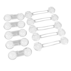 Bewinner Fechaduras de Segurança Autoadesivas para Crianças, Material ABS e PE Resistente para Armários, Gavetas, Geladeiras, 10 Fechaduras de Portas de Armários de Segurança