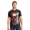 Bioworld Camiseta masculina My Hero Academia Tomura Shigaraki preta lavagem mineral grande gola redonda manga curta, My Hero Academia Tomura, G