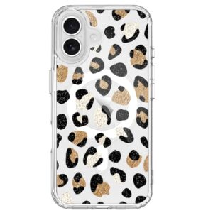 BlHMCASE Capa para iPhone 17 Pro Max, compatível com MagSafe, linda estampa de leopardo, capa protetora à prova de choque para mulheres e meninas