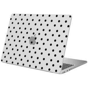 BlHMCASE Compatível com MacBook Air 33.0 cm Capa M1 A2337 A2179 A1932 2022 2021 2020 2019 2018, capa rígida protetora preta de bolinhas para MacBook Air de 13,3 polegadas