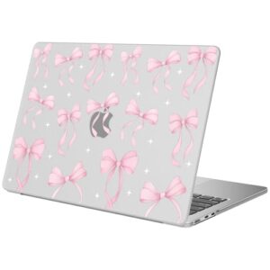 BlHMCASE Compatível com MacBook Pro 33.0 cm Capa M2 2025, 2024-2016 A2338 M1 A2251 A2289 A2159 A1989 A1708 A1706, linda capa rígida protetora de fita rosa para Mac Pro 13