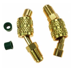 Boginity Adaptador de ar condicionado R410 1/4 a 5/16 para sistemas de HVAC e refrigeração com dedal