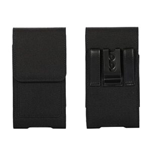 Bolsa de celular extra grande de nylon com clipe de cinto para Samsung Galaxy S25 Ultra S24 Ultra S23 Ultra A05 A17 A06 A26 A16 A36, iPhone 16 Pro Max, Moto G Play G Power 2025 (GG)