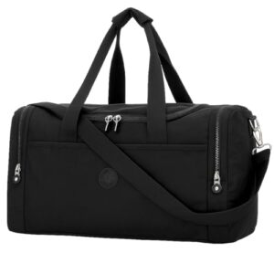 Bolsa Mala De Mão Grande Impermeável Para Viagem Academia Bordo10kg Resistente Com Alça Transversal Reforçada Esportiva Fitness Mochila Feminina Masculina Unissex (Preto)