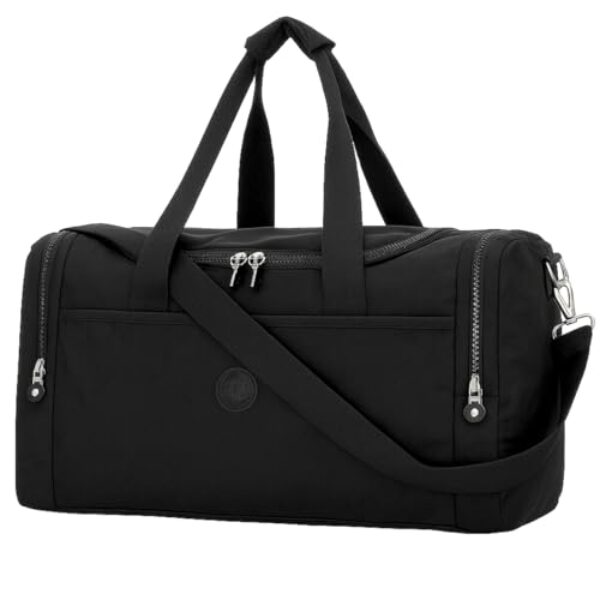 Bolsa Mala De Mão Grande Impermeável Para Viagem Academia Bordo10kg Resistente Com Alça Transversal Reforçada Esportiva Fitness Mochila Feminina Masculina Unissex (Preto)