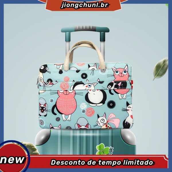 Bolsa para notebook Saco diagonal Bolsa Gatinho bonito dos desenhos animados 13.3 11 12 15.6 Polegadas