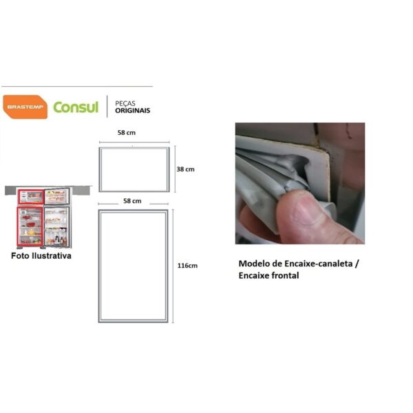 Borracha Geladeira Consul Crd34a / Crd36a Crd36b - 2 Portas