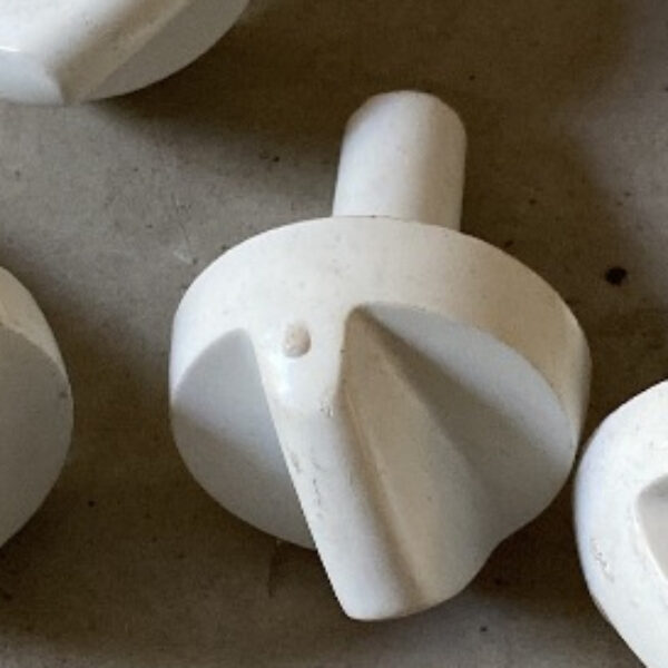 Botão Fogão Branco Redondo - Kit com 5 unidades - Compatível com diversos modelos de fogão: Itatiaia, Dako etc