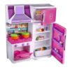 Brinquedo Infantil de Cozinha com Fogão, Geladeira e Coifa,Faz de Conta e Casinha,Conjuntos de Cozinha de Brinquedo - Cor Rosa