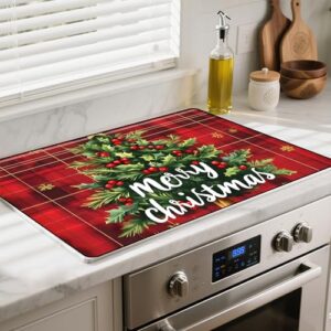 BSFHH Capa superior de fogão de vidro resistente ao calor com revestimento de borracha antiderrapante – Protetor de fogão elétrico de 71 x 51 cm, resistente a arranhões, expande o espaço do balcão