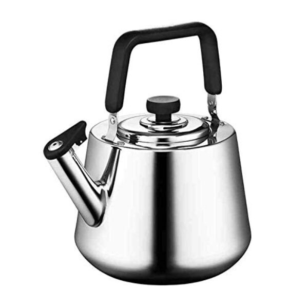 Bule de chá de aço inoxidável com alça para fogão, adequado para cozinha, restaurante