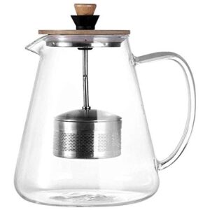 Bule de chá de vidro transparente borosílica filtro de flor bule de chá resistente ao calor recipiente aquecido chaleira de ebulição