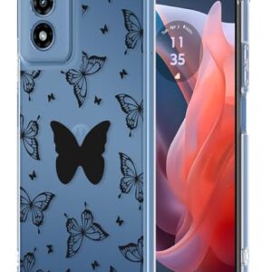 Buleens Capa para Motorola para Moto G Play 2024 4G - Capa de proteção feminina de TPU flexível transparente e flexível com ajuste slim fit à prova de choque feminino design exclusivo padrão para