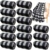 Buryeah Pacote com 15 cobertores xadrez de búfalo preto e branco a granel 152 x 122 cm, cobertores xadrez quentes, macios, leves, para escritório, sofá, cadeira, cama, casa, atividades ao ar livre